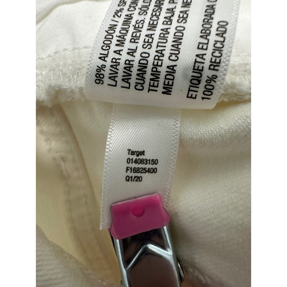 Universal Thread High Rise Straight Crop Cream Button Fly Distressed 2/26R - Picture 8 of 10